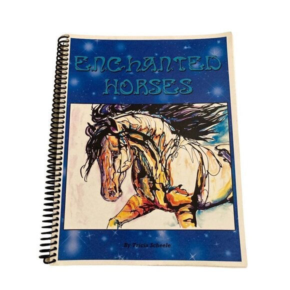 Enchanted Horses Tricia Scheele Adult Coloring Book Horses Fantasy Equine Ponies - Picture 1 of 12